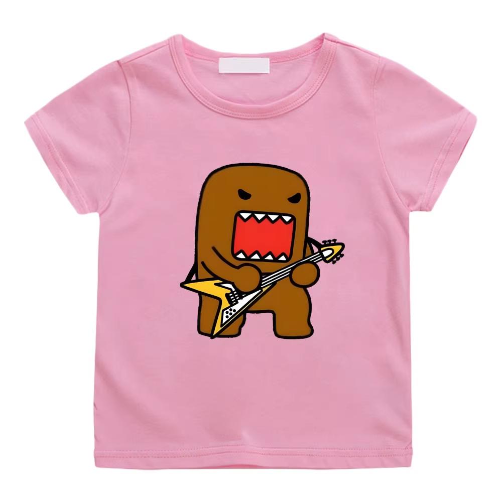 2026Domo Childrens Tshirts Kids Streetwear BoysgirlsTop T Shirt Summer Fashion Unisex Girls Kawaii Round Neck Tshirts Cotton