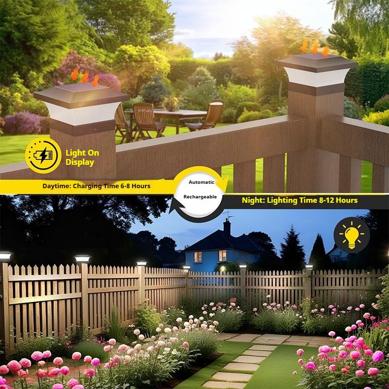 Solární stigma lampa Venkovní vodotěsné zahradní svítidlo Vila brána sloupové svítidlo Nová čínská stigma lampa