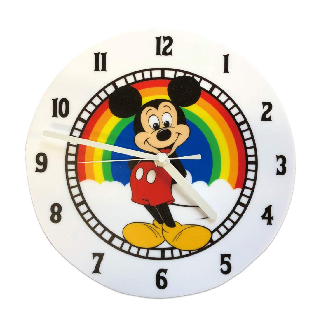 

Disney Nostalgica Flag Wall Clock Mickey Mouse Rainbow APDS3638N