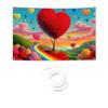 New pink Valentine's Day series backdrop banner, romantic heart-themed photo decoration flag