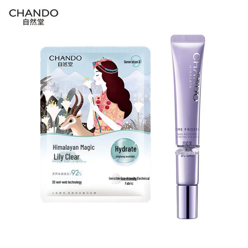 Набор: Увлажняющая маска для лица CHANDO Lily и ночной крем для век