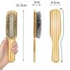 Name Bamboo Hair Brush Women Mini Bamboo Comb Paddle Detangling HairBrush with Nylon P Wood Comb Brosse Cheveux Femme