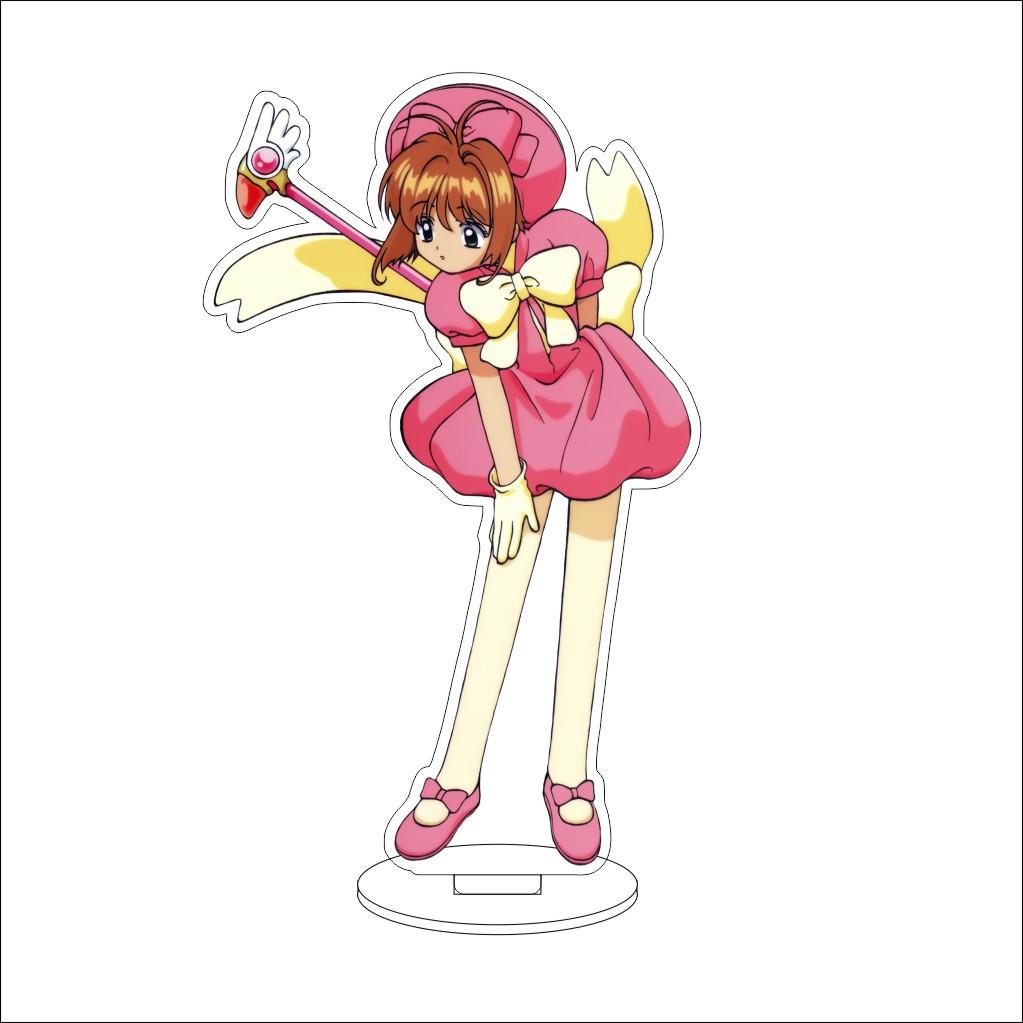 

16CM Anime Cardcaptor Sakura Cosplay Acrylic Stand Ornaments KINOMOTO TOUYA/Daidouji Tomoyo Figure Stand Halloween Gifts 16CM