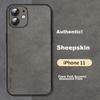 IPhone 11 Case, 11 Protective Cover, Shockproof Camera Full Protection Soft, Simple Luxury Silicone Outer Case, WoAnd Leather Cover, Gray
