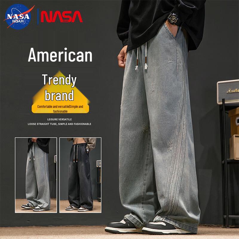 

Мужские джинсы свободного кроя с прямыми штанинами NASA NOAH 2XL