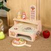 Wooden Simulation Pizza Barbecue Oven Children Toy Set For Imaginative Cooking