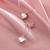 925 Silver Earrings For Women Fashion Korean Heart Chain Drop Earring Jewelry Prevent Allergy Party Accessories Gifts