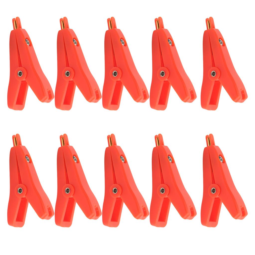 10Pcs Crocodile Clip Positive Negative Test Gold Plated Brass Connector 25mm Opening J.60043