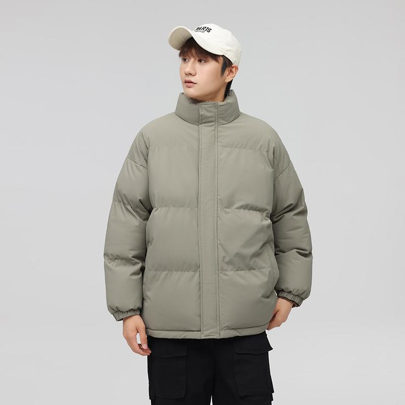 Winter New Couple Cotton Coats for Men and Women, Loose and Warm Stand-up Collar Bread Coats, Cotton Coats for Men