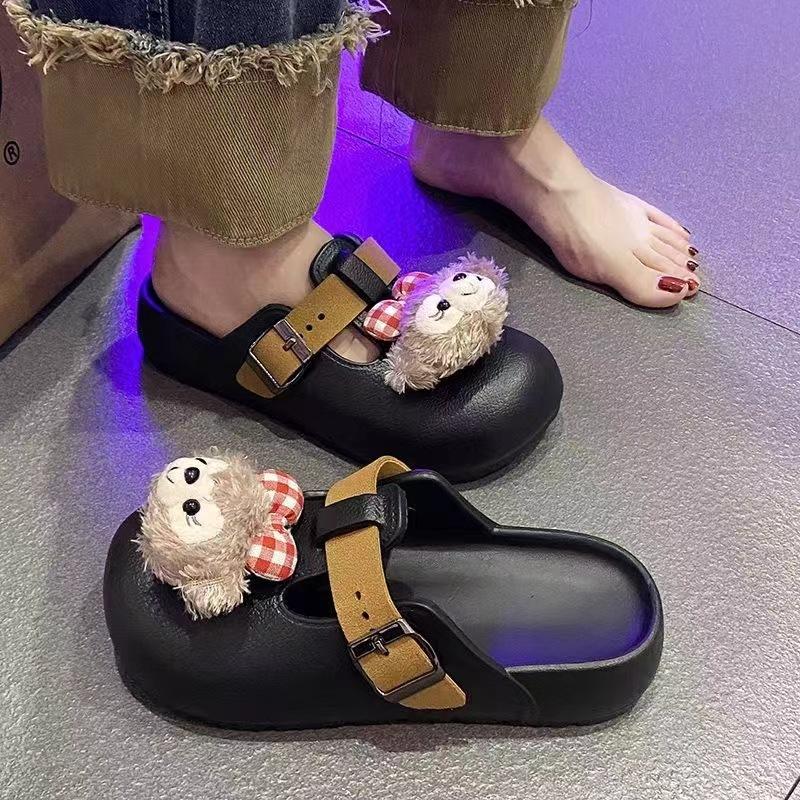Yugui Dog Wears Bag Head Slippers In Early Autumn, Versatile, Soft, Trimmed Hook, Comfortable, Flat Bottom and Half Drag
