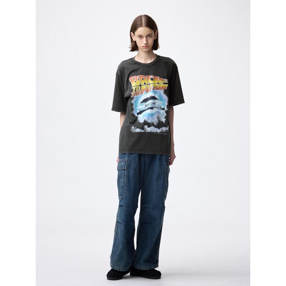 GU by Uniqlo Washed Graphic T Back To The fuTure