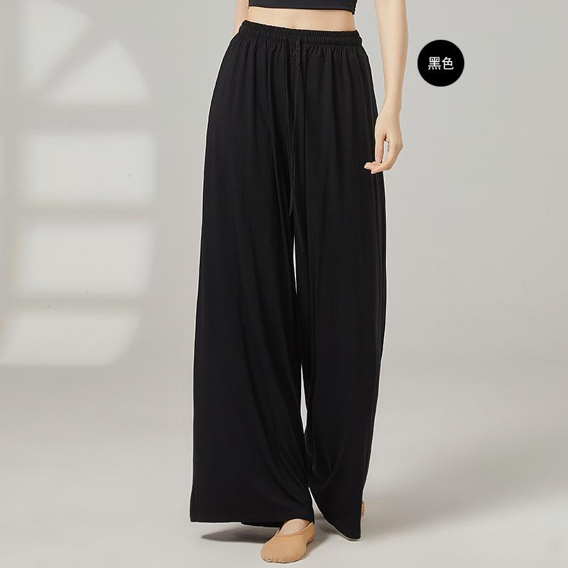 Modern dance practice suit elegant loose wide-leg pants Chinese classical dance body training women s dance pants XS чёрный