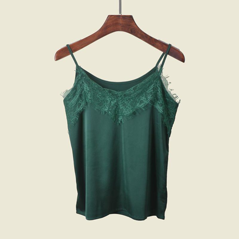 French Style Pure Desire Style Lace Camisole Summer Satin V Neck Sexy Inner Wear Vest Tops