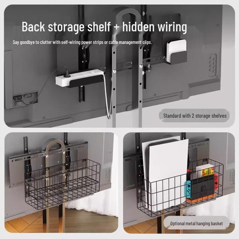 Mobile Floor TV Stand (40-75 Inch)