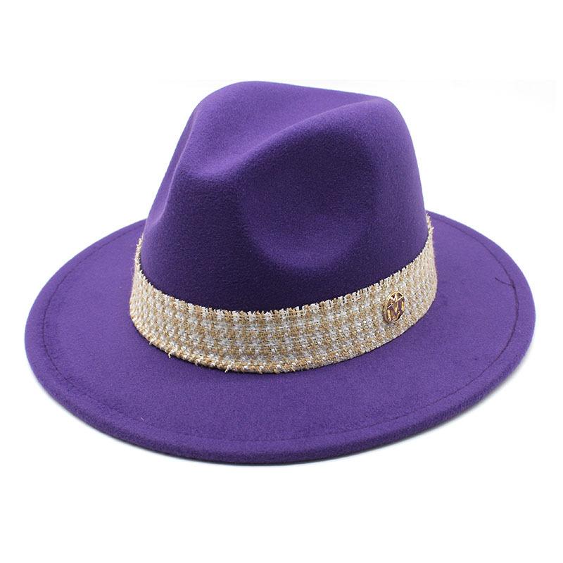 Woolen Hat Top Hat Jazz Hat Bow M Standard Woolen Hat