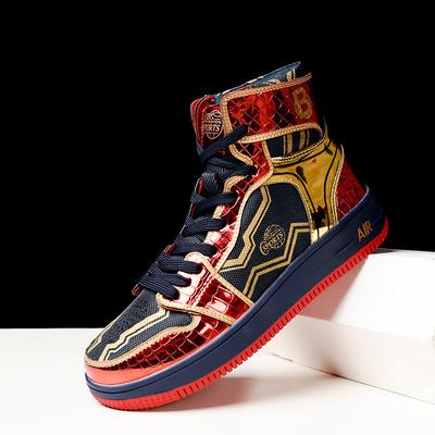 European Station Couple Animation Joint Shoes Glossy Foreign Trade Explosion High-top Casual Sports Shoes Thick Baseplate Shoes Men's Shoes