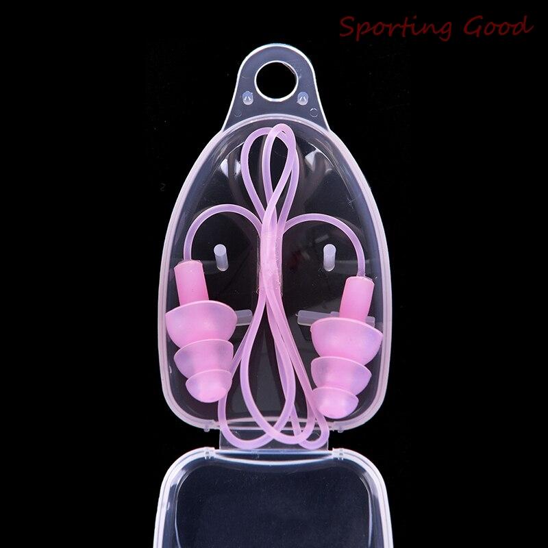 

1PCS Silicone Swimming Ear Plugs Universal Soft Earplugs Pool Accessories Water Sports Swim Ear Plug 8 Colors рожевий