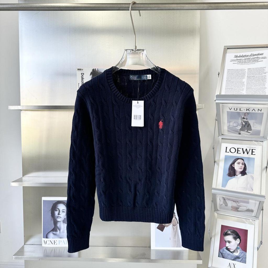 High-End Ralph Lauren Damen Herbst Pony Strickpullover - Eleganter Lässiger Stil