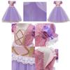 Förtrollande Trassel Rapunzel Prinsessa Maskerad Cosplay Kostym För Flickor