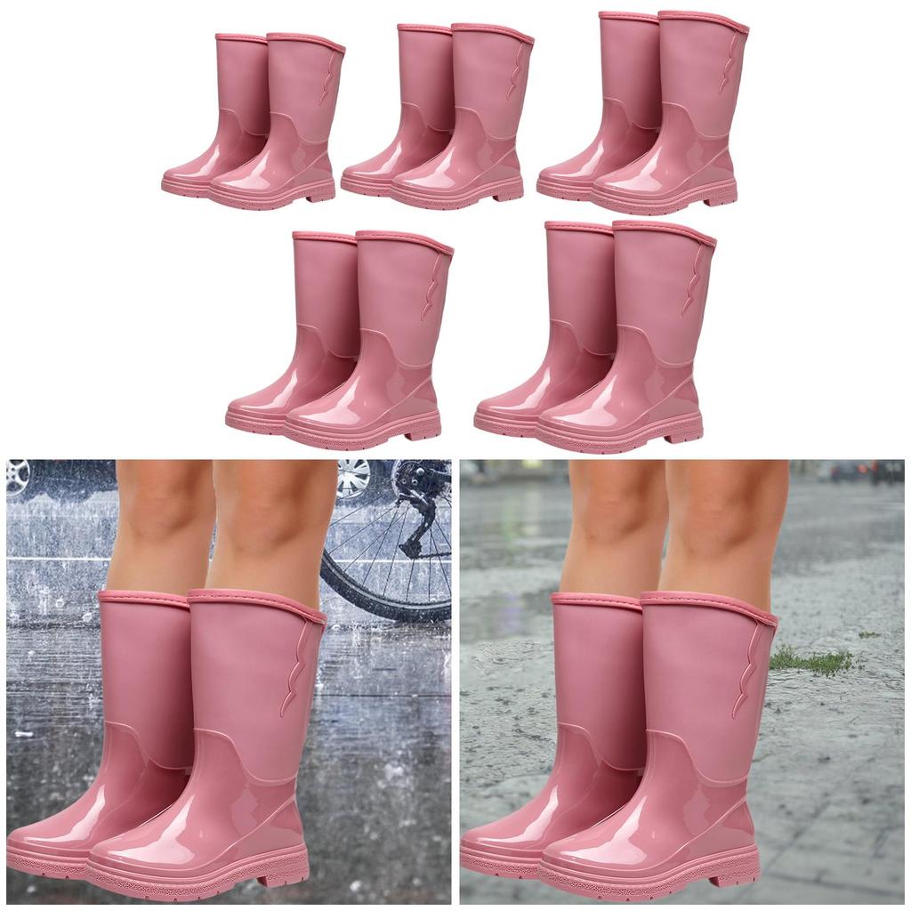 Rain Boots for Women Garden Shoes Waterproof Trendy Footwear Portable Anti Slip Rainboots