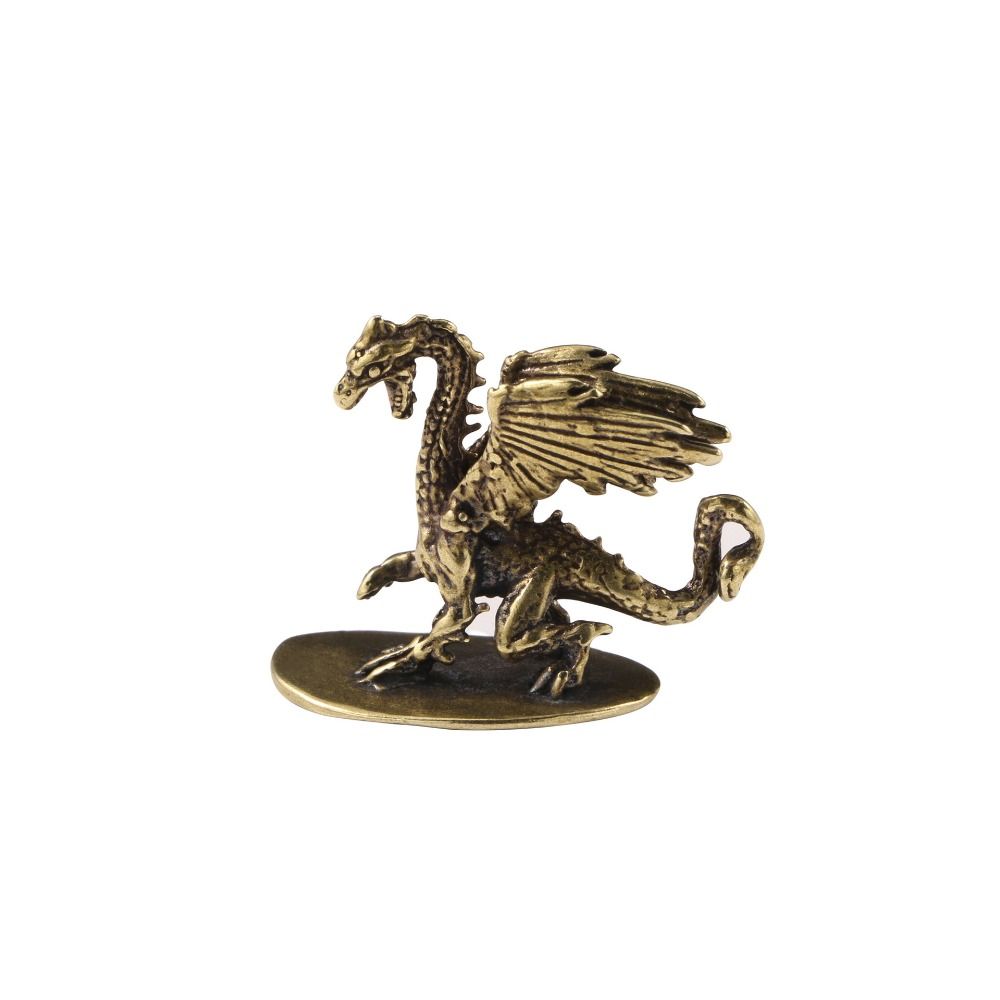 Solid Brass Little Flying Dragon Ornaments Micro-carving Dragon Miniatures  Desktop