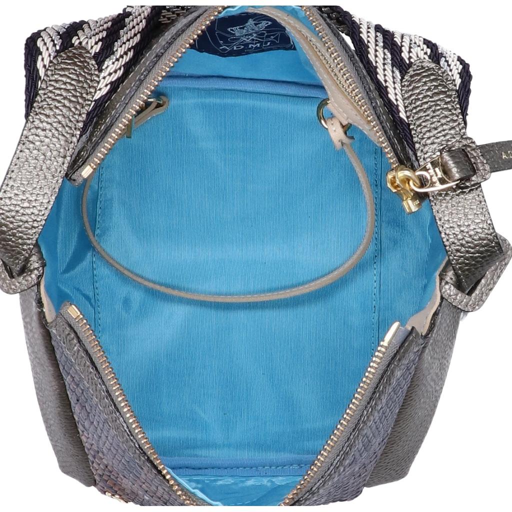 A.D.M.J. Accessoires De Mademoiselle [Excellent Condition] Goat Leather x Mesh One Shoulder Bag/ Handbag grayUsed