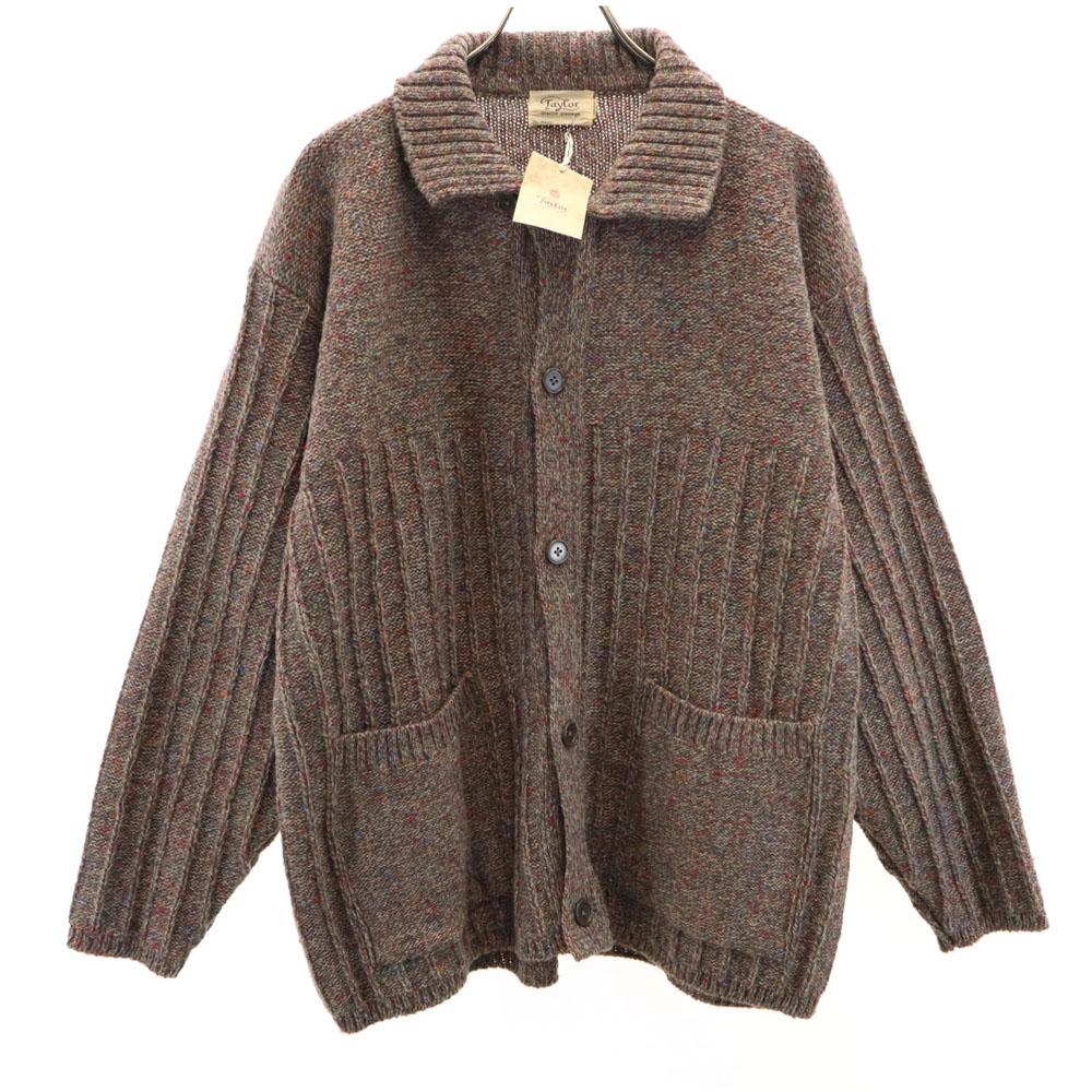 

неиспользованный Taylor Сделано в Ирландии Вязаный кардиган с длинным рукавом M Коричневый меланж Мужской Б/У