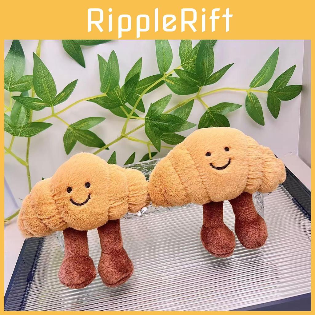 Adorable Croissant Plush Keychain Cute Food Shaped Hanging Doll Gift For Kids