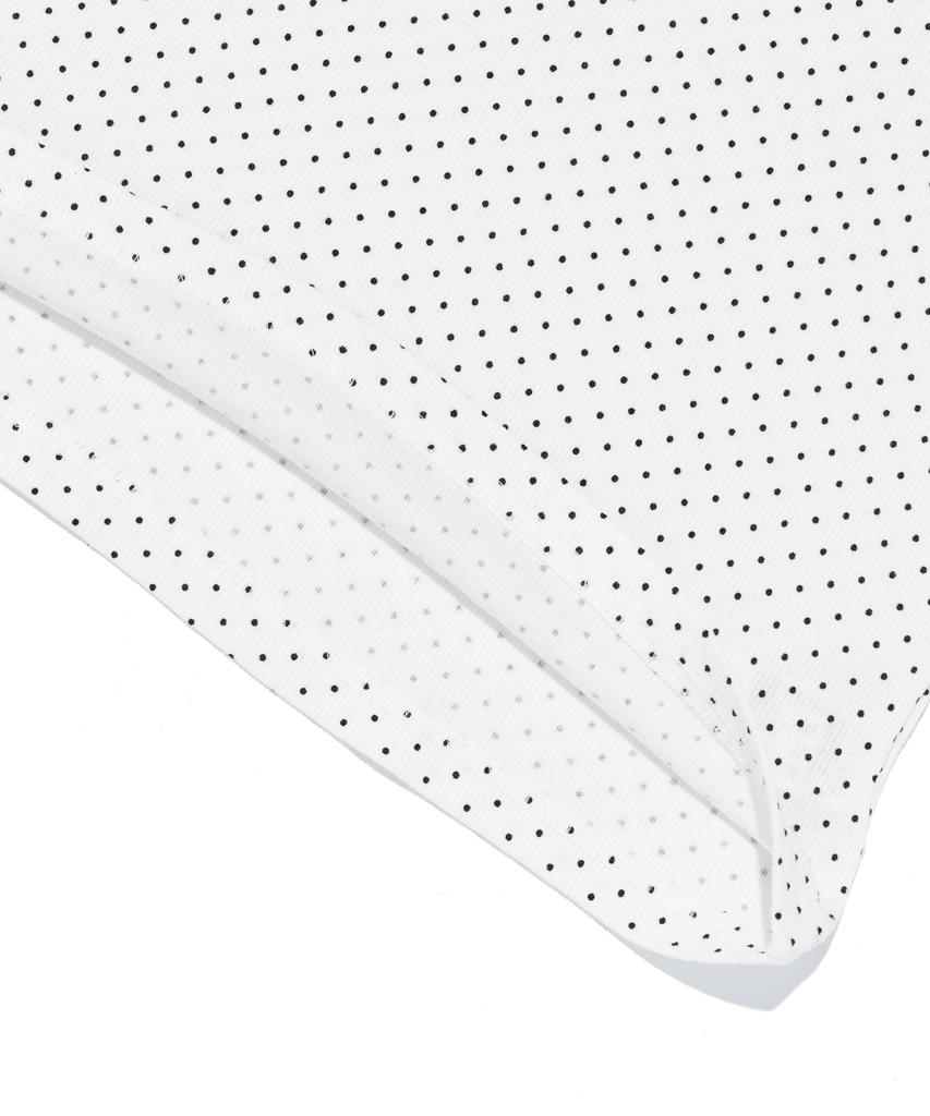 Beullaengkiteu Dot Pattern Ultra Short Sleeve Tee (White)