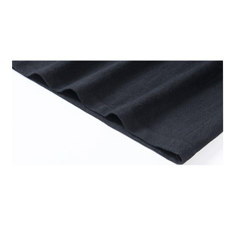 Women's High-Waisted Drapey Wide-Leg Cotton and Linen Pants, Solid Color, Loose and Pleated.