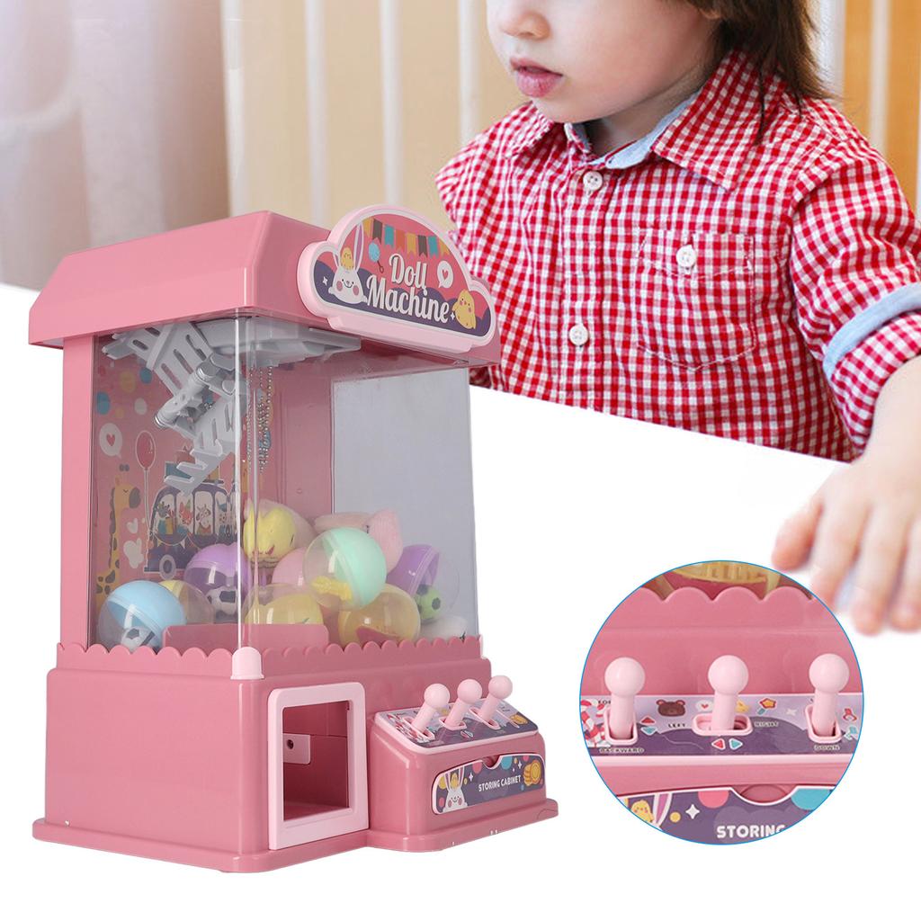 Doll Grabber Machine Cool Light Music Electric Eggshell Grabber Game Toy for Party