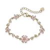 1 Stück Blumen Messing & Strass Armbänder Mehrfarbig Damen Pastoral Stil Stilvoller Geschenk Schmuck 14cm(5,5 ") + 5cm(2 ") lange