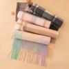 Wool British Versatile Plaid Scarf for Women In Autumn and Winter for Men and Women Lamb Wool Warm Double Sided Tassel Scarf