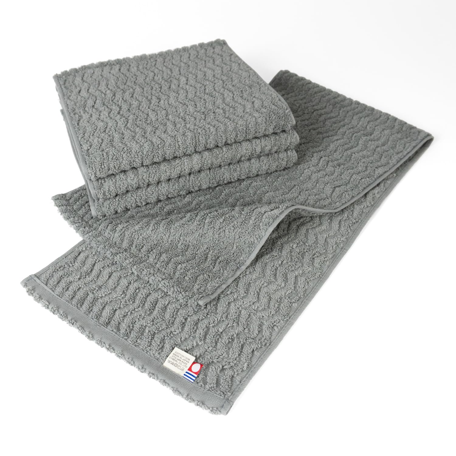 

oruTa Slim Face Towels, Imabari Cotton, Set of 4, 4-Piece Set, Made in Japan, Soft and Fluffy, Compact, Perfect for Towel Holders, Stylish and Cute,