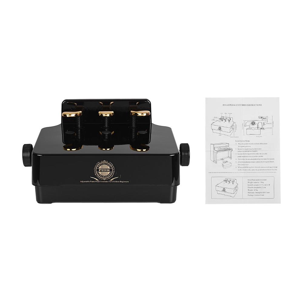 PA-23 Piano Pedal Extender Bench for Kids Adjustable Height with 3 Pedals Children Piano Teaching Aid Accessory
