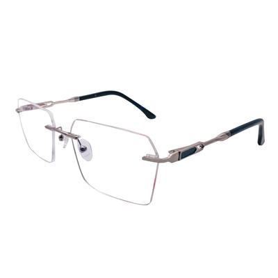 RSINC Rimless Frame/eyeglass/ Metal, For Men And Women, Modern,Unisex, Tom Silver Blue 241001 55-17-142 (IB-14) N2 Tom Harry Silver Blue | IB 14