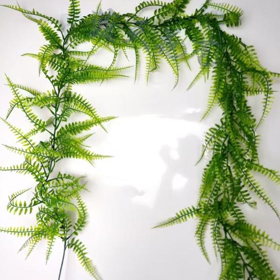 6 Ft Artificial Greenery Garland Green Vine Fake Eucalyptus Ferns Garland Faux Hanging Plants for Wedding Arch Layout Wreath Home Garden Decoration