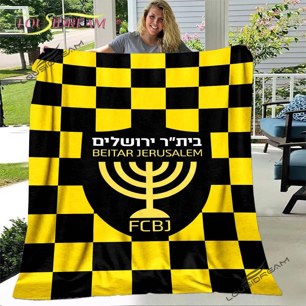 Beitar Jerusalem Fc Plaid Kids Gift Plush Bed Cartoon Cute Bedding Home Decor Throw Blanket Football Cover
