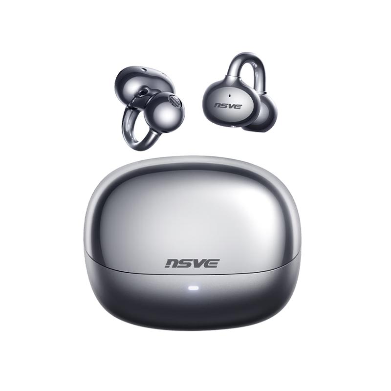 

NSVE S2 Pro 2025 Open-Ear Clip Bluetooth Headset with AI Noise Cancelling