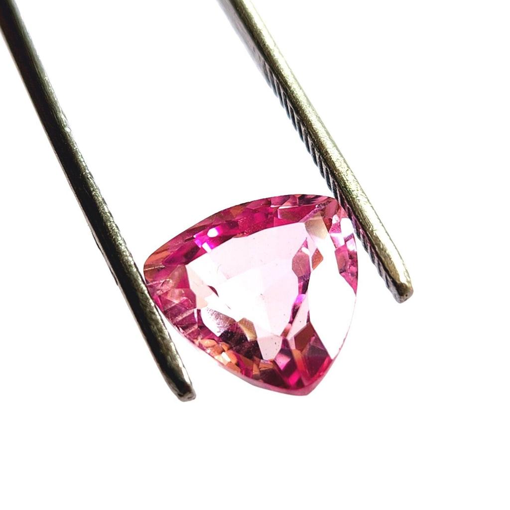 6.00 Ct Natural Pink Kunzite Certified Trillion Shape Loose Gemstone
