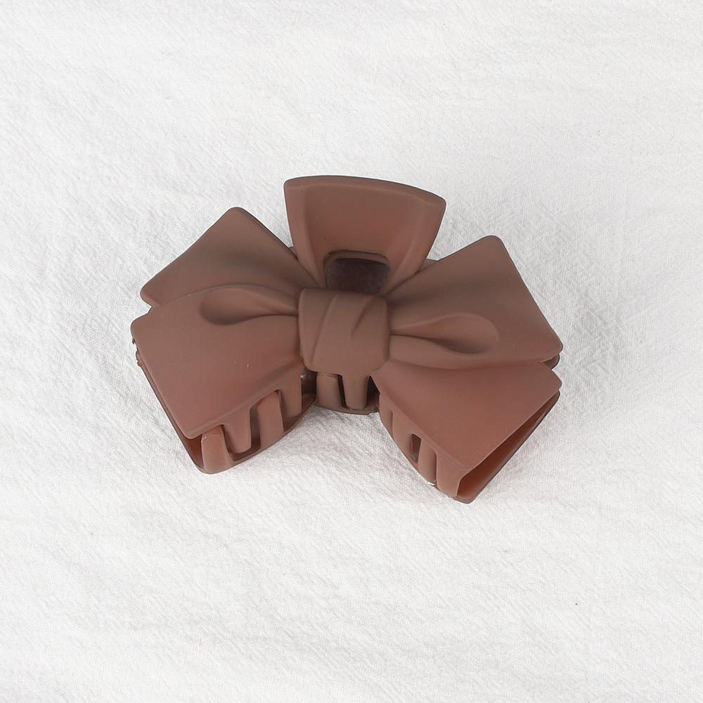 New Candy Bowknot Hair Claw Clips Women Girls Matt Plastic Big Bow Ponytail Holder Hair Clamps Crab Barrettes Hair Accessories