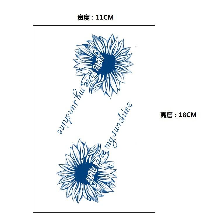 Stopniowa Zmiana Geometryczny Ziołowy Sok Lis Wieloryb Syrena Symulacja Naklejka Tatuaż, Kalkomania do Transferu Wodnego