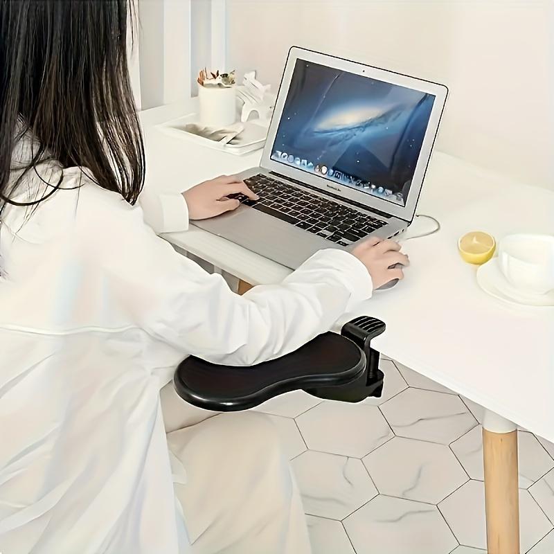 Ergonomic Desk Armrest Extender - Comfort Elbow Support for Gaming Office, Adjustable Keyboard Mouse Setup, Durable Black Design