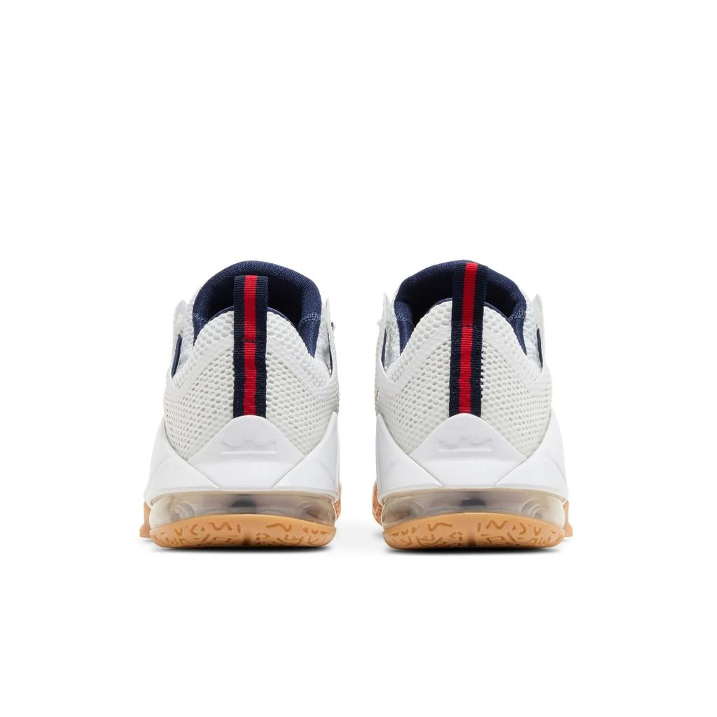 Nike LeBron 12 Low 'USA' (Unisex) White / Midnight Navy / University Red / Metallic Gold Basketball Shoes 724557 174