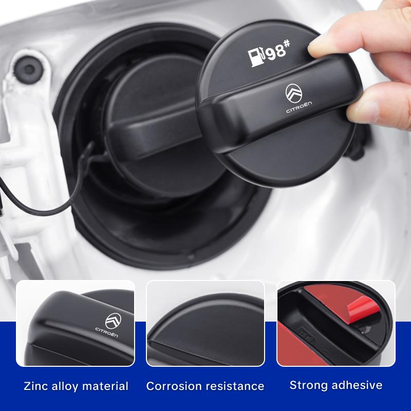 JGNT8 Pokrywa Nakrętki Zbiornika Paliwa Samochodowego Naklejka Ochronna Zbiornika Akcesoria Do Citroen C3 C4 C5 C1 C2 Berlingo Celysee Xsara Picasso Aircross