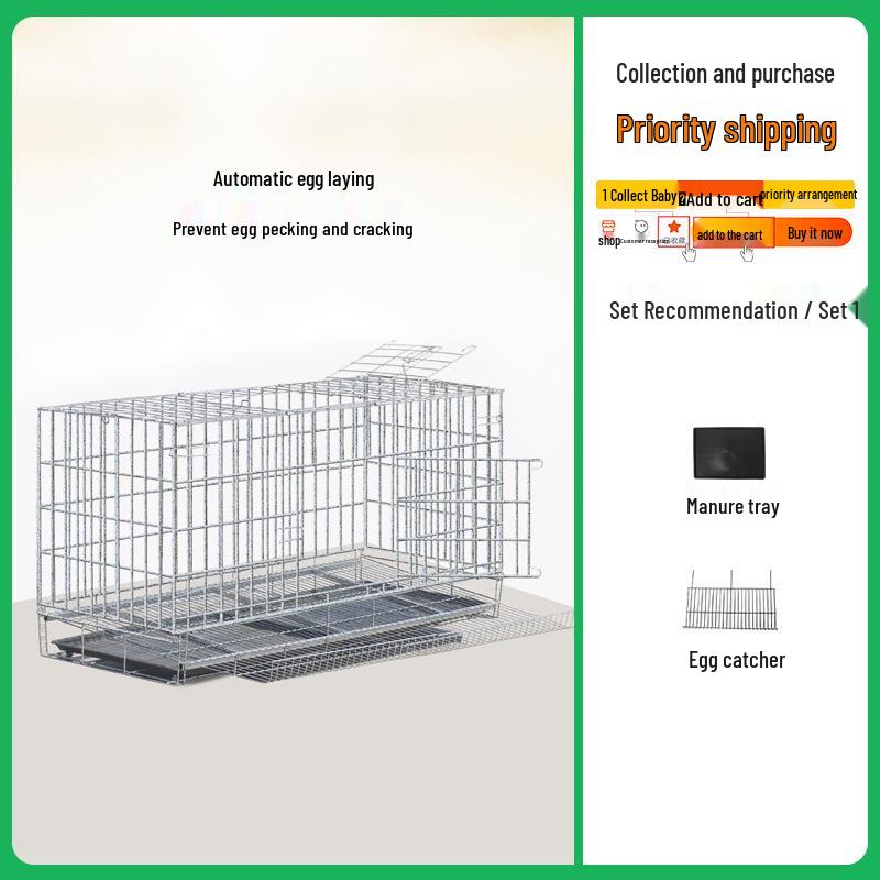 Extra Large Foldable Chicken Coop with Thickened Wire for Egg-Laying Egg-laying: 70*50*64cm
