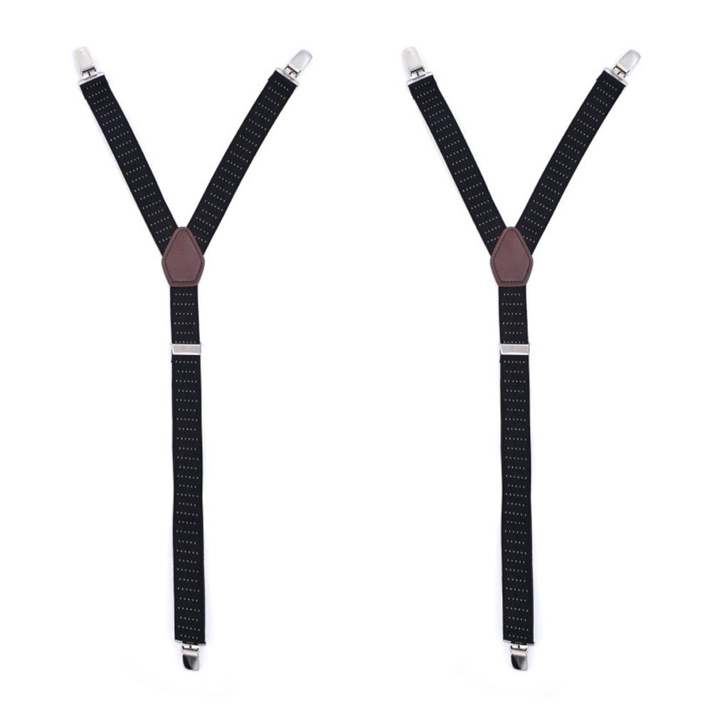 2pcs Men Shirt Stays Garters Y-Style Adjustable Elastic Leg Suspenders Straps Non-Slip Locking Clamps Suspenders Elastic Straps