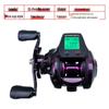 Mulinello da pesca digitale impermeabile per mano destra con schermo grande e bobina profonda