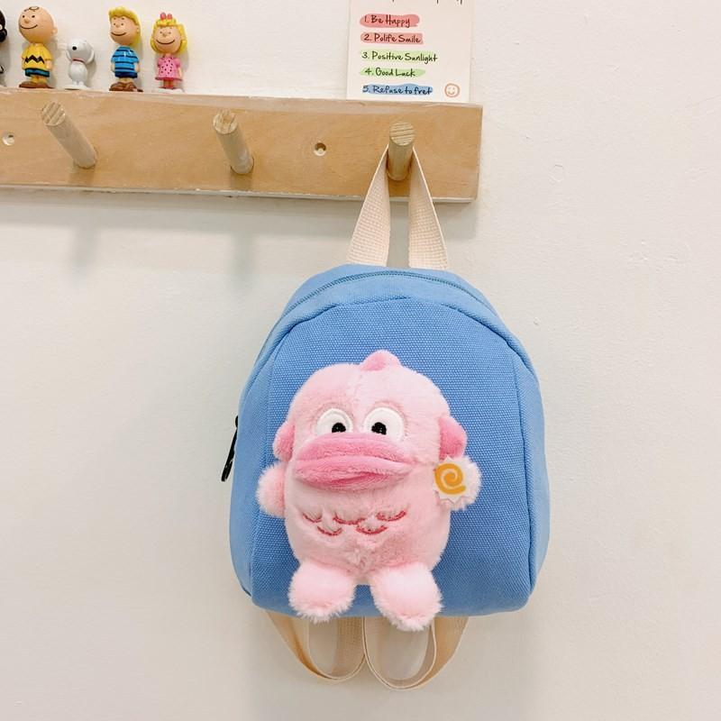 Adorable Cartoon Character Backpack For Kids Stylish Breathable Canvas Bag Preschool