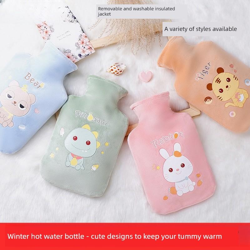 Hot Water Bottle, New Style Cute Hand Warmer for Women, Portable Warm Water Bag, Large and Small Sizes, Plush for Students